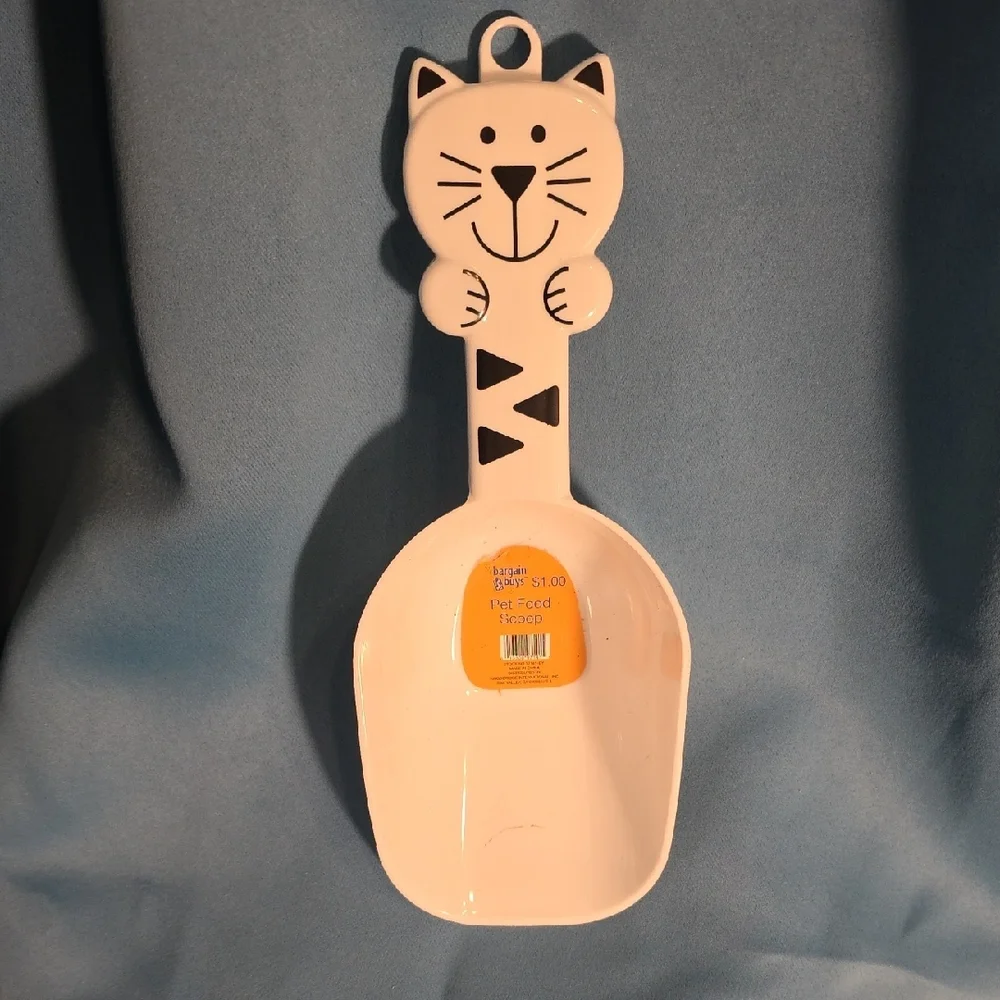Blue Cat-Shaped Pet Food Scoop